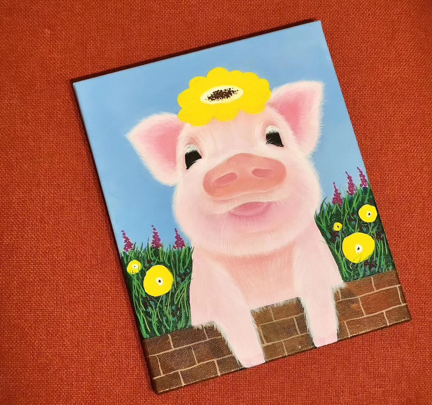 나무캔버스) 아기 꽃돼지 아크릴 그림 시리즈 🐖🐖