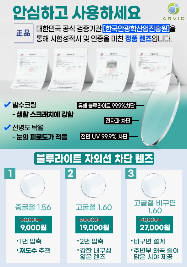 최저가 안경렌즈
