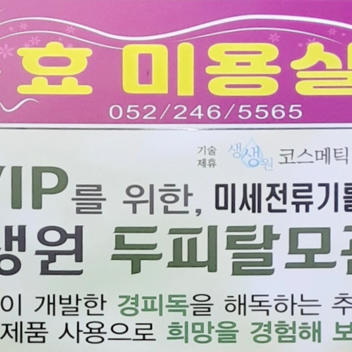 효 미용실-두피탈모관리 3만원 예약제