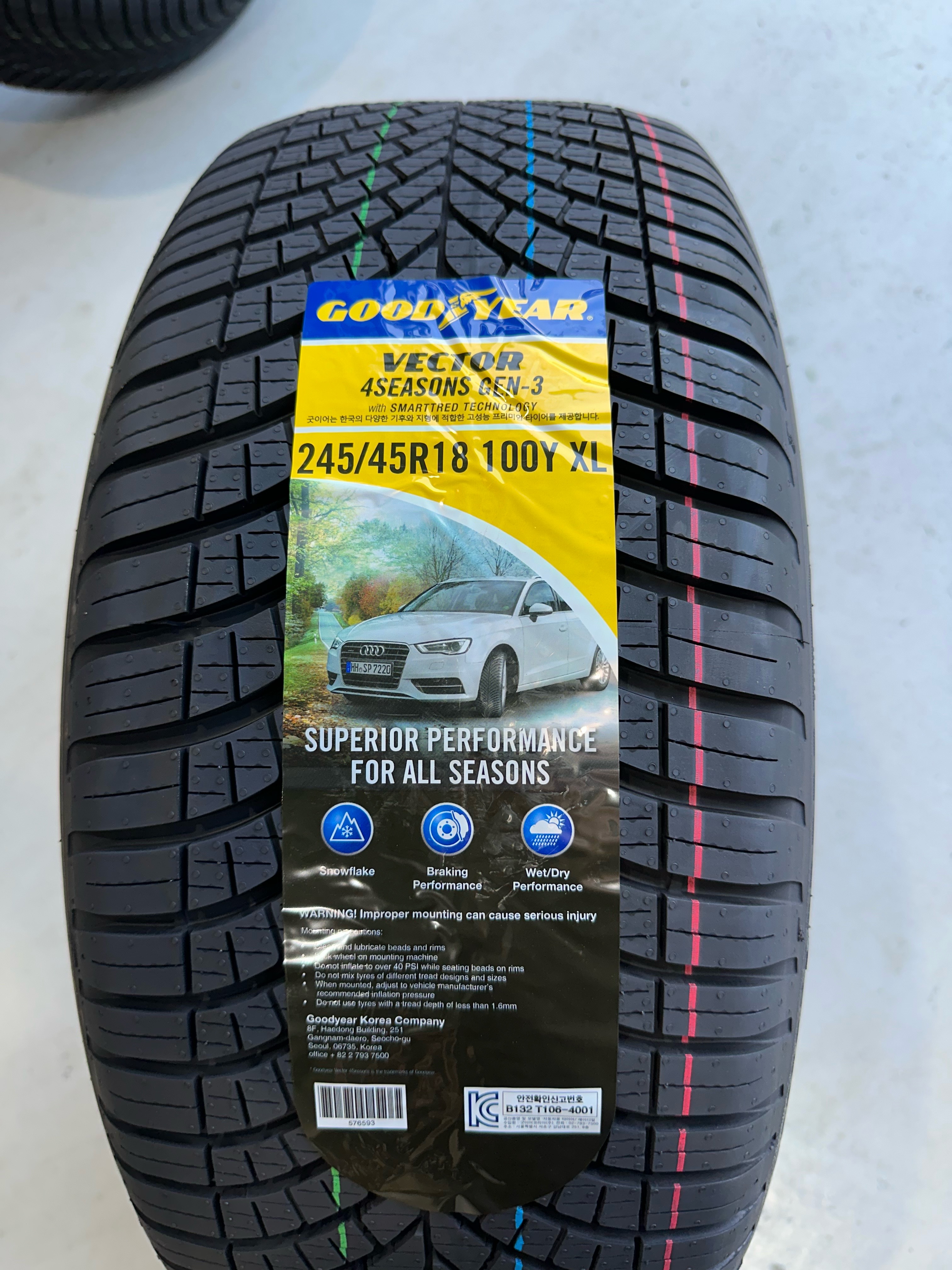 굿이어타이어 245 45 18 사계절용 올웨더타이어 특가판매합니다. | 경기도 고양시 일산서구 덕이동 | 타이어판매 | 당근 비즈 소식