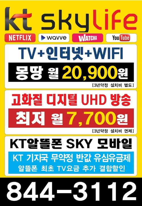 TV+인터넷+와이파이 에 KT알뜰폰까지 KT스카이라이프 충주센터 | 충청북도 충주시 단월동 | 통신판매 | 당근 비즈 소식