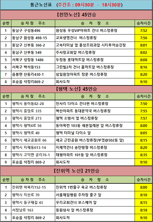 포승읍 한울로지텍 아르바이트 장소