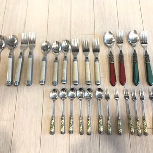 양식 커트러리 세트와 디저트 스푼 & 포크 세트 싸게 가져가세요~