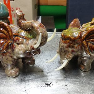 도자기 코끼리 한 쌍(새 제품)