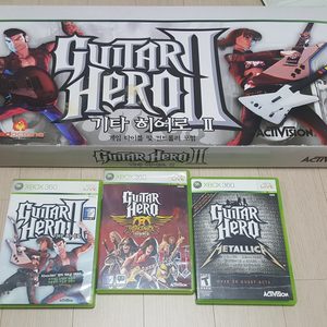 xbox360 기타콘 기타히어로 에어로스미스 메탈리카 일괄