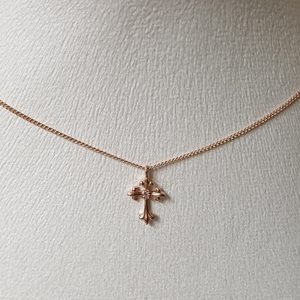 14k 핑크골드 십자가목걸이(새상품