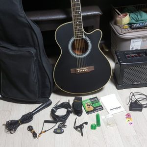 픽업 통기타 풀세트 (통기타엠프포함)