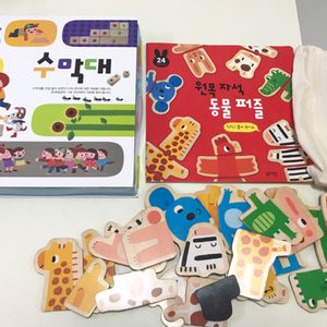 블루래빗 수막대 & 블루래빗 원목자석 동물퍼즐