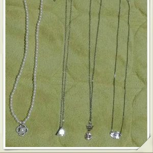 흰구슬 목걸이1종, 패션 목걸이 3종 ,비즈 목걸이 1종 ,보라색 목걸이 1종