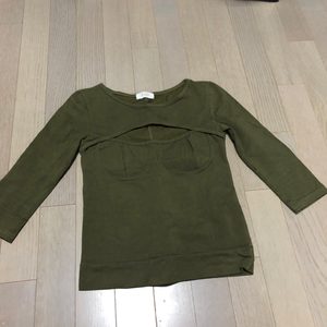 다바걸 가슴파인 포인트 티