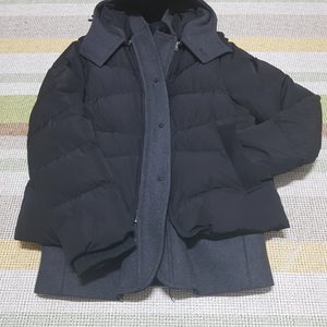(상태좋음) 솔리드옴므 2way 방식으로 입는 쟈켓+패딩(패딩조끼) 팝니다