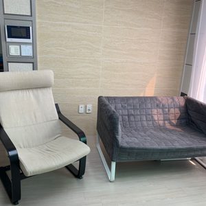 이케아 2인용쇼파+이케아 암체어+이케아쿠션2개