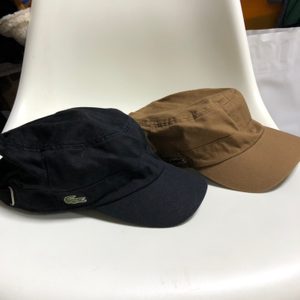 라코스테 정품 모자 새상품 블랙, 카멜