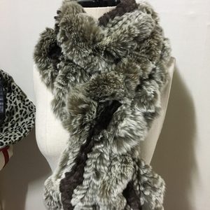 토끼털 목도리 모피 밍크목도리