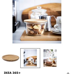 보관용기/우드뚜껑구성/ikea 이케아 ( 새제품 )