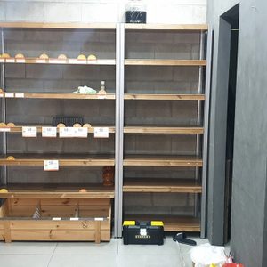 원목+철제 진열대 팝니다(상품,의류진열용)