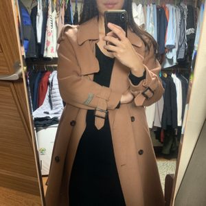 베이지 핸드메이드 트렌치코트 울코트 페이크퍼 울코트 코트 핸드메이드코트 핸드메이드자켓