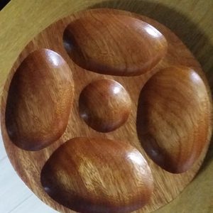 나무안주접시.목기.반찬 접시.나눔접시.안주접시.간식접시