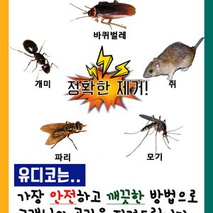 통합 해충(바퀴,모기,파리,쥐)방제 및 소독(코로나) 서비스