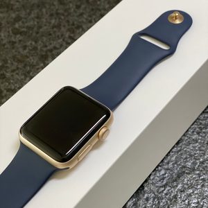 애플워치2 (애플워치 시리즈2) 42mm 골드 알루미늄 미드나이트블루