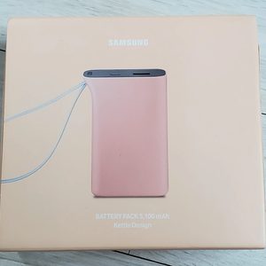 삼성 보조배터리/삼성 5100mAh 케틀디자인 보조배터리/EB-PA510/귀여운 핑크 보조배터리~