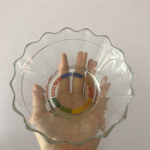 소형접시/ 꽃모양접시/ 그릇/ 유리접시/ 복고풍 접시