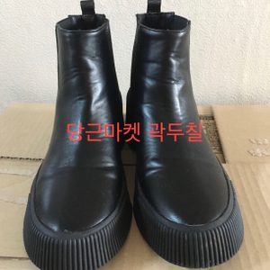 육@걸즈 배색통굽워커 검정색 225mm 여성부츠 여성워커 여성가죽신발 여성신발