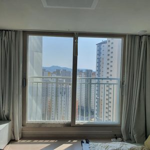 베이지 암막커튼 (암막효과 확실)