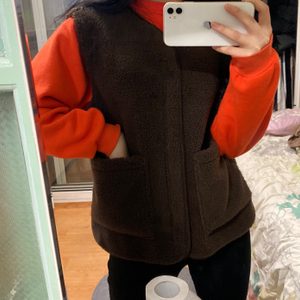 양털조끼 귀여운 양털조끼