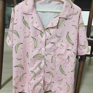 바나나잠옷 핑크잠옷 잠옷 안대