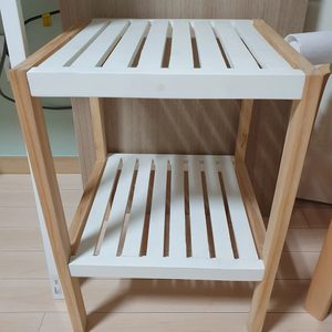 작은 수납선반 스툴크기 밥솥거치대 조립식 선반