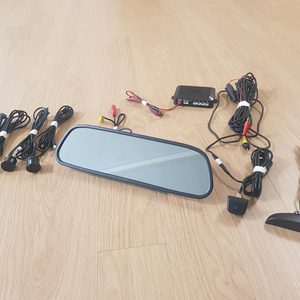 룸미러형 카메라 모니터, 후방카메라, 후방센서, led표시창 세트