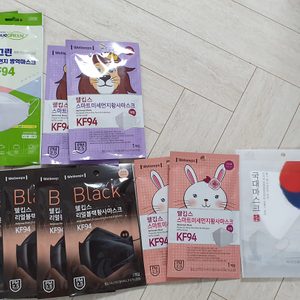 제가 가진 kf94 마스크 대형 중형 소형/ 3M 9010 방진마스크로 초소형 마스크 구하거나 판매합니다