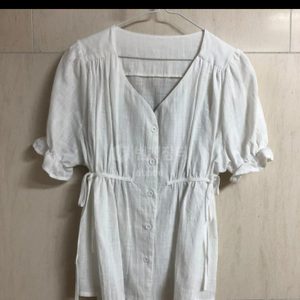 반팔블라우스, 셔링티, 셔링블라우스, 브이넥