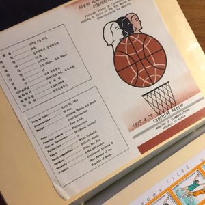 우표 석탑 여자농구 연하우표 등 전지5장