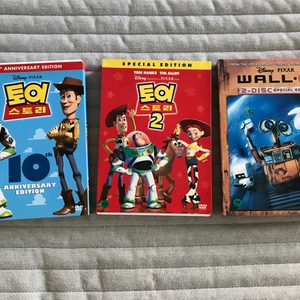 토이스토리, 토이스토리2, 월이(Wall E) DVD 판매합니다.