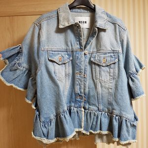msgm 청자켓 (정품) msgm 데님