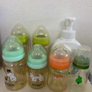 유피스 젖병 더블하트 젖병세정제 젖병세척솔