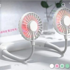 (새상품)목풍기 목걸이선풍기 아로마led넥밴드선풍기 휴대용선풍기 등산낚시