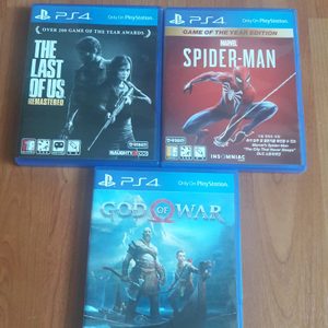 ps4 타이틀 스파이더맨, 더 라스트 오브 어스, 갓 오브워