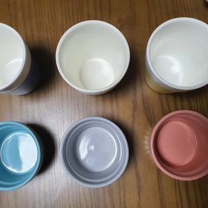 파스텔소스그릇 3P,파스텔컵3P일괄(미사용 새제품)