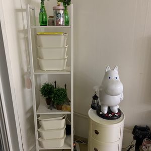 화이트 철제 수납장 철제 선반 팝니다