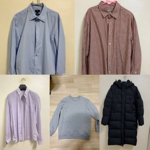 남자셔츠 / 남자맨투맨 / 스트라이프셔츠/ 옥스포드 셔츠/ 정장셔츠 / 롱패딩 일괄5종 운포4.5