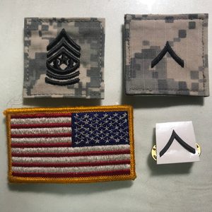 미군 정품 계급 찍찍이 패치, 성조기패치, 철제뱃지