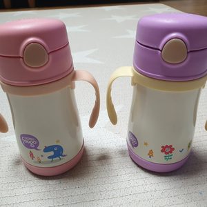 푸고 써모스 빨대컵/유아 빨대컵~푸고~빨대리필/양손잡이 핸들