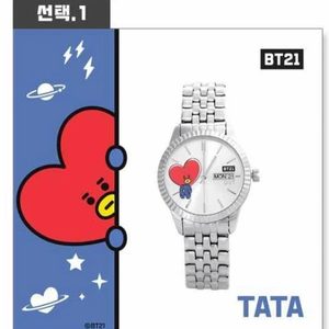 BT21&OST 베젤 포인트 메탈 시계 타타(BT21) 박스 X
