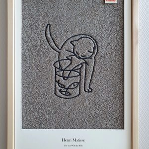 고양이 스크래쳐) 키트니 벽 부착식 명화 스크래쳐