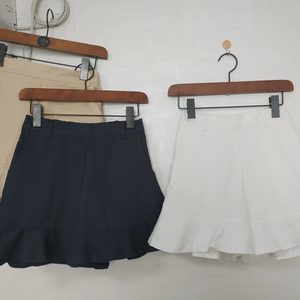 큐롯반바지 튤립라인 S(55) 면반바지 치마바지 미착용 새거ㅡ네이비,베이지,화이트