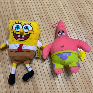 스폰지밥 뚱이&스펀지밥 인형 세트(약 25cm)