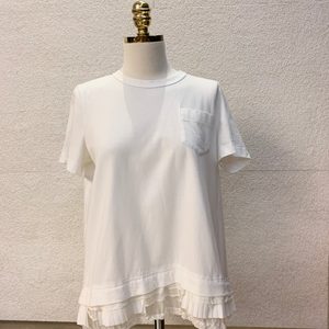 정품 사카이 레이스 티셔츠